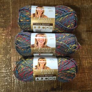 Vanna's Choice Lion Brand Yarn Patchwork Grey *Lot of 3* Discontinued Color